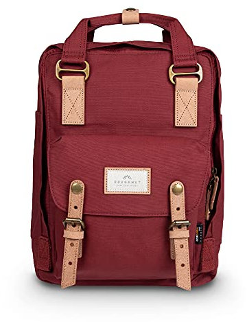 Doughnut MACAROON Rucksack PFC Free Series Unisex 16L mit Laptopfach I Studenten-Rucksack funktionell & handgefertigt I ideal als Reise-Rucksack oder leichter City-Rucksack I Daypack in Wine/Weinrot
