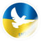 Spreadshirt Friedenstaube No War In Ukraine Sticker, max. 10 x 10 cm, 10 x 10 cm, Transparent glänzend