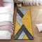 Stylish Large Area Rugs For Living Room - Non Shedding Dense Pile Shaggy Rug For Bedroom Kitchen Carpet Runner Non Slip Floor Mat (60 x 110 cm - 2 ft x 3 ft 7 in, Ochre Grey Silver - Nova)