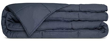 senso-rex Gewichtsdecke Schwere Decke Bettdecke für Erwachsene - Therapiedecke für sensorische Verarbeitungstherapie für Angst und Schlafstörungen mit Glasperlen Dunkelblau 150x200 cm 4 kg