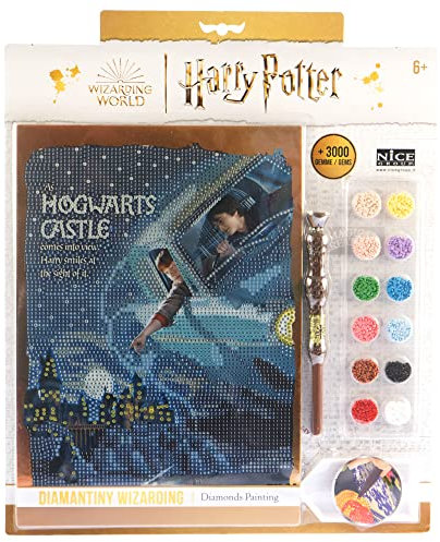 DIAMANTINY Harry Potter - Wizarding Foundation Flying Car - Kit Créer la mosaïque, Activités Crystal Art, Diamond Painting, 1 Tableau A4, Multicolor, 21 x 29,7 cm, 21014
