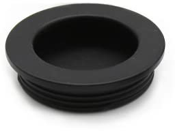 DOJA Barcelona | Tirador Integrado Redondo Negro | Ø40.5x10 mm | Pack 6 | Tirador de Embutir | Tirador Uñero | Tirador Empotrado Puerta Corredera, Puertas de Armario, Cajones, Zapatero, Ventana