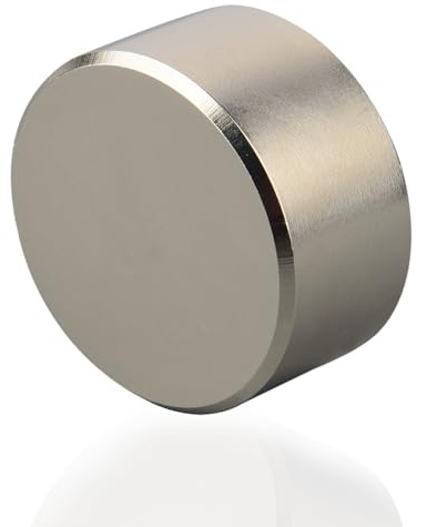 ULIBERMAG Neodym-Scheibenmagnet, N52, permanenter Seltenerdmagnet, magnetisch, 1 NdFeB-Magnet, starke Magnetkraft von 40 x 20 mm, für die Befestigung von Küchengaragen