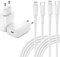 4 Pack Schnellladegerät für 20W USB C Ladegerät mit iPhone Ladekabel 2M,Netzstecker,schnellladekabel, Netzteil,Ladeadapter für iPhone 14 Pro Max 13 Pro 12 11 SE XS Max XR X 8P iPad