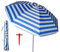 Pincho Sombrilla Playa 180 cm, Aluminio, antiviento, protección uv 50, varillas de fibra de vidrio, palo reclinable, incluye bolsa de transporte, Muy Ligera 1,5 kg, Ventana Superior (Marinera)