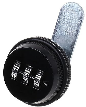 Cerradura de combinación de 3 dígitos, candado de aluminio, cerradura de combinación digital mecánica para taquillas, armario, buzón, armario (2 unidades), color negro