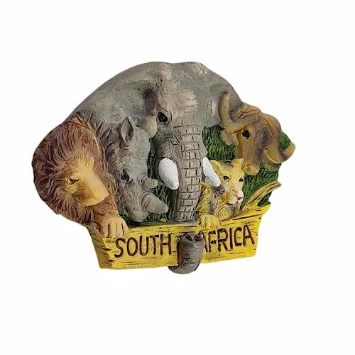 3D Wild Animals South Africa Fridge Magnet Travel Souvenir Refrigerator Decoration Magnetic Sticker Hand Painted Craft