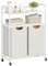 Hzuaneri Cesto para la Ropa sucia, Cesto para la Ropa sucia, Clasificador de Ropa con 2 Bolsas extraíbles, Estante de 2 Niveles, Estructura de Metal, 73 x 33 x 102 cm, Blanco LB08803W