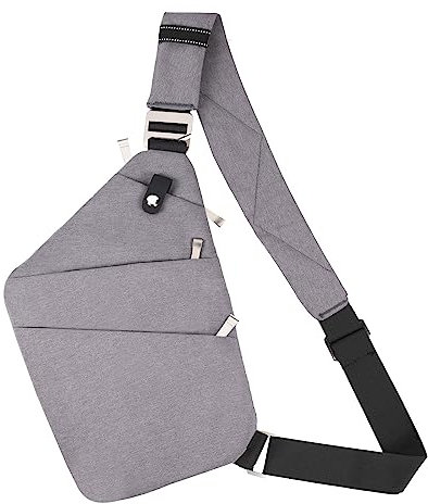 BROADREAM Multi-Pocket Brusttasche Sling Bag Umhängetasche Herren,Anti-Diebstahl Chest Crossbody Bag, Schultertasche Herren Klein die Freien Reisen Wandern Joggen