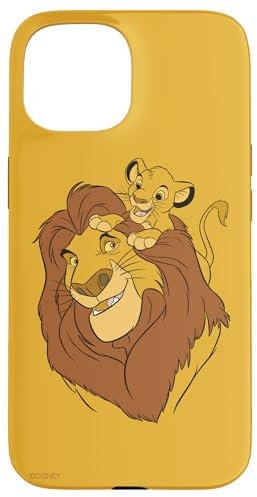 Hülle für iPhone 15 Disney Der König der Löwen Simba und Mufasa Vater und Sohn