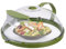 Dranng Tapa de microondas para Alimentos,Tapete para microondas y Cubierta para Alimentos con depósito de Agua - Protector contra Salpicaduras y colador, utensilio de Cocina, Tapas Transpirables