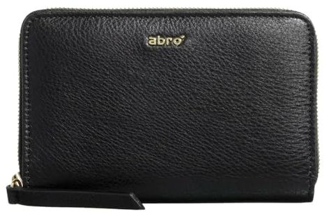 ABRO Damen Geldbörse Reisezubehör-Reisebrieftasche, Schwarz/Gold