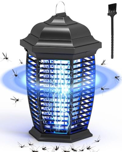 Aucaer 30W Éliminateur de moustiques électrique pour l'intérieur, Lampe Anti-moustiques avec 3 Tubes UVA (Noir Profond)