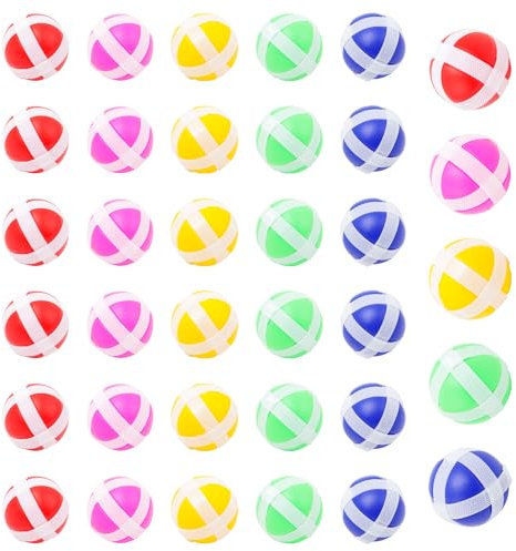 Pilikoll 40 Pezzi 3.4cm Gioco di Freccette con Palline Adesive Bambini Freccette Bambini Giochi con Palline Adesive Palline di Ricambio per Bambini Sfera Appiccicosa Set per Bambini Interni, Esterni