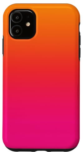 Hülle für iPhone 11 Pink Orange Gelb Farbverlauf