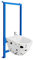 LAVITA Élément mural pour bidet LAV 500 + bidet mural Sofi Stone Kit complet avec trou de robinetterie et protection anti-débordement en céramique WC WC hygiénique et facile d'entretien 36,5 x 49 x