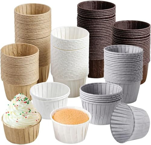 HYSINSE Moldes De Papel Para Magdalenas Mini Estuches Para Muffins 200 piezas Vasos De Papel Para Hornear Para Hornear Pastel Tarta Cumpleaños Bodas Fiesta