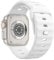 MoKo Ocean Band Compatible with Apple Watch Ultra 2 Strap 49mm 46mm 45mm 44mm 42mm for Men Women,Silicone Replacement Strap Wrist band for iWatch Series 10 9 8 7 6 5 4 SE Ultra 2, White