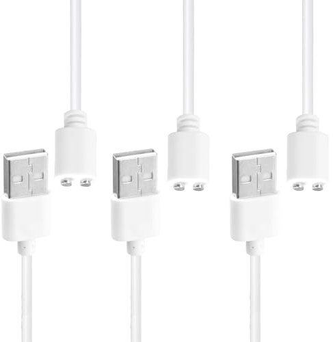 Asheyya 3PCS 7mm USB Magnetic Vibrator Charger Cable Replacement Charging Cord (0.8m)