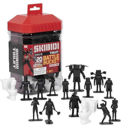 Skibidi Toilet Battle Bucket, Collectible Figures, Officially Licensed Merch