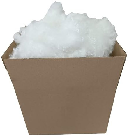 TiborTex Füllwatte 2 kg Kissenfüllung waschbar Füllmaterial Bastelwatte Polyesterhohlfaser extra flauschig Stopfmaterial