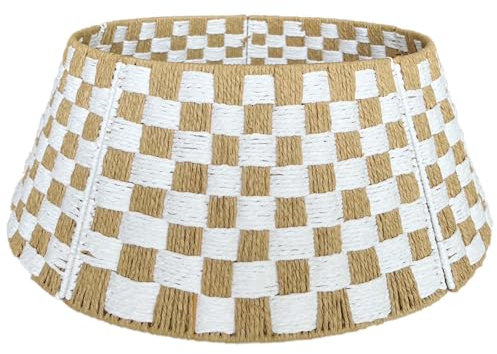 69,8 cm großer Weihnachtsbaum-Kragen-Korb-Rock, eleganter gewebter Rattan-Ringsockel