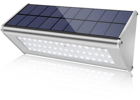 Projecteur LED Lumière LED Solaire Extérieur Étanche En Aluminium RIR Capteur De Mouvement Lampe De Chemin À Énergie Solaire For Éclaira De Sécurité Murale De Clôture De Jardin(Radar Sensor,Warm Light