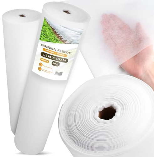 Instalguru Gartenvlies Pflanzenschutz Winter Frühling 1,1 x 100m Wintervlies Frühbeetvlies für Pflanzen 30g Weiß Abdeckvlies Ernteschutz Wachstumsvlies Schutz Vlies UV Abdeckung von Gemüsebeeten