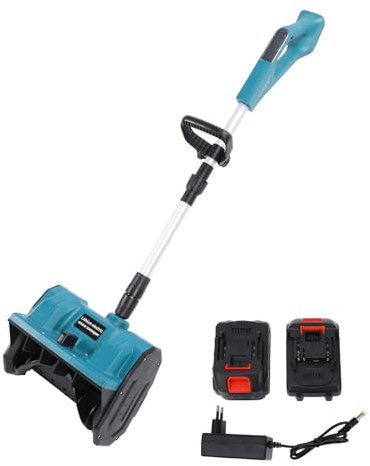 Akku-Schneeschaufel, Batteriebetrieben, 21 V, 31,8 cm Breit, Elektrische Schneefräse, 7,6 M Wurfweite, Verstellbare Tragbare Schneekehrmaschine mit Sicherem Schalter und