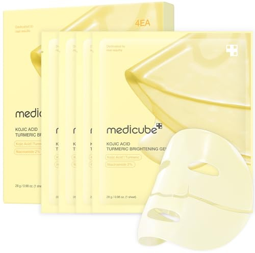 medicube Jelly Gel Mask with Brightening Kojic Acid Turmeric, 4EA