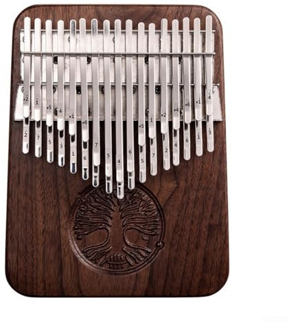 34 Tasten Kalimba Musikinstrument mit Tasche, Stimmgerät und Liederbuch für alle Altersgruppen (Taste B)