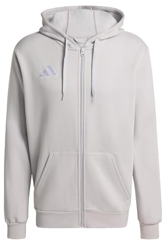adidas Herren Entrada26 Full Zip Hoodie Sweatshirt, Team Light Grey/White, 3XL