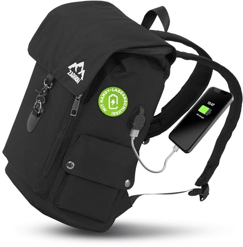 Zargoh Anti-Diebstahl Laptop Rucksack 15–17 Zoll – Wasserdichter Business & Uni Backpack – Sicherer Schulrucksack Herren Damen – Schwarz