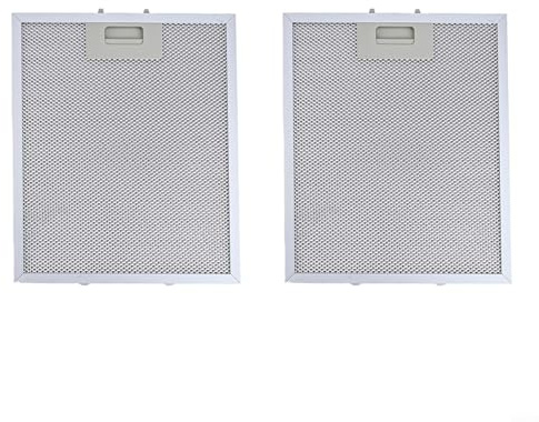 HEIBTENY 2 filtri antigrasso in alluminio per cappa aspirante RANGEMASTER 30 cm x 25 cm in metallo argentato lavabile ricambio per aspiratore da cucina