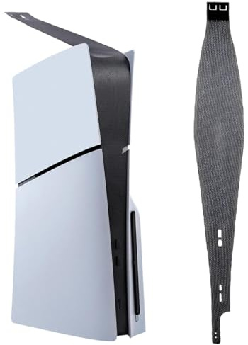 YOFDALFilet Protection pour ps5 Slim,Filet Anti-Poussière,Filtre Anti-Poussière avec Bouchon Silicone pour ps5 Slim Digital & Disc Console Accessoires-Noir