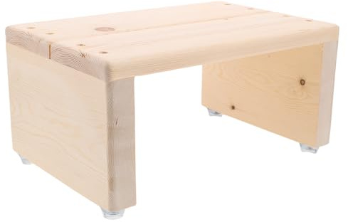 TOYANDONA Marchepied de Salle de Bain en Bois Antidérapant Léger et Stable pour Personnes Âgées, Tabouret Portable pour Usage Intérieur et Extérieur