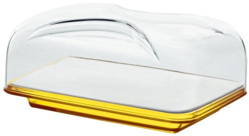 Guzzini 27010088 Bolli Copriformaggio Rettangolare con Vassoio e Campana