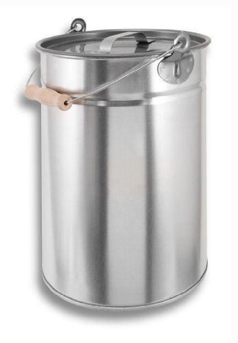 Eurotherm 620094 Kamin Ascheeimer verzinkt mit Deckel, 14 Liter