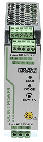 Phoenix Contact QUINT-PS/1AC/24DC/5/CO -Phasen Getaktet DIN-Schienen Netzteil 120W, 85 → 264 V ac / 90 →