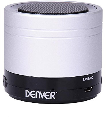 DENVER BTS-20 Bluetooth Lautsprecher, kabellos, 2 Watt, silber