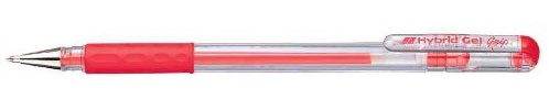 Pentel K116B Gelschreiber Hybrid Grip rot