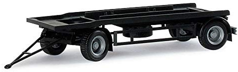 herpa 076289 - Anhänger für Abrollbehälter Solo, Miniaturmodell