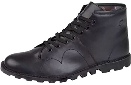 Grafters Womens Leather Original 60s Mod Monkey Boots Black UK 5