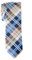 Retreez Herren Schmale Gewebte Krawatte Elegante Tartan Plaid Karo 5 cm - marineblau und khaki