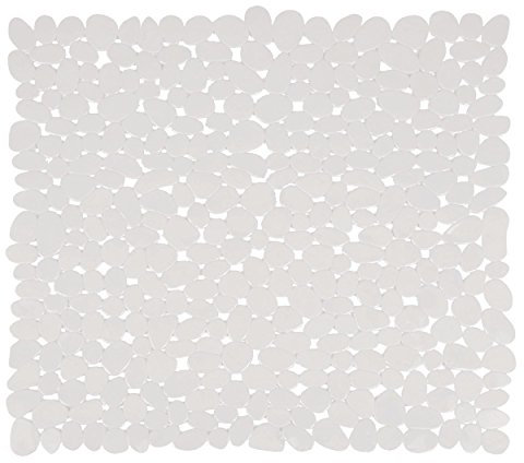 MSV Duschmatte Badematte Duscheinlage antibakteriell rutschfest mit Saugnäpfen - Weiß - ca. 53 x 53 cm