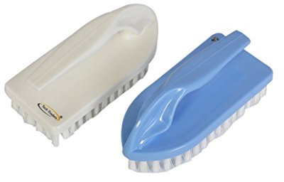 Tech Traders ® Pack of 2 Scrubbing Brush with Ironing Handle Grip,White & Blue(Colour May Vary)