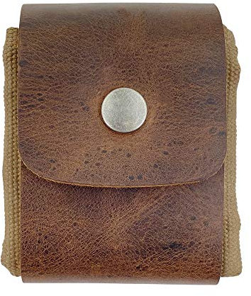 Hide & Drink, Gewachste Leinentasche (zusammenklappbar) zum Wandern, Schätze und Muscheln, einfaches Umwickeln von Gürteln, freihändiger Zugang, echtes Leder, handgefertigt, Fatigue, Einheitsgröße,