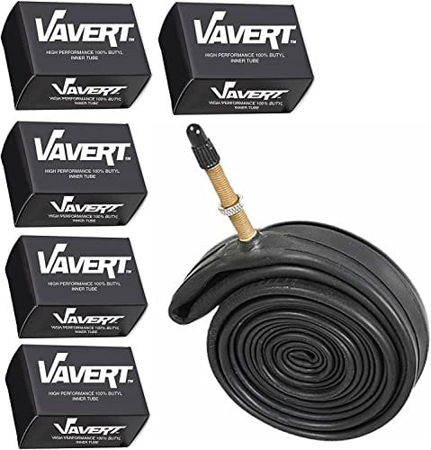 VAVERTTUB 700 x 28/35 C Presta-Ventil (40 mm) – 5 Stück Innenschläuche, Schwarz, 35c