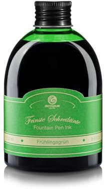 Tinta para pluma estilográfica en práctico frasco de recambio, tinta para pluma estilográfica, tinta para pluma estilográfica, tinta para caligrafía en verde primavera 250ml