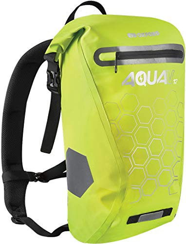 Oxford Aqua V 12 Backpack - 12 Litre Waterproof Rucksack With Roll Top Closure, Fluo Yellow OL693